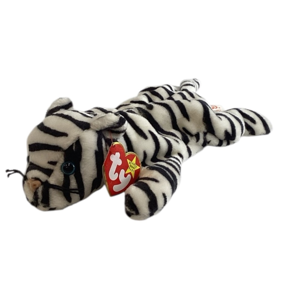 🦄 TY “Blizzard” Beanie Baby White Tiger - NWT